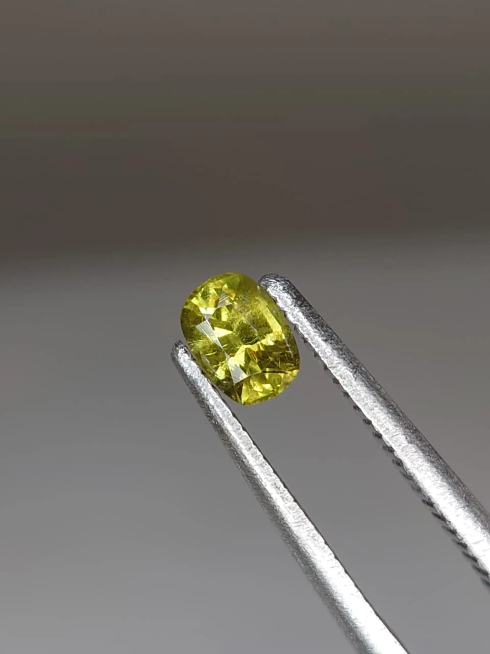 0.3ct Cushion Faceted Demantoid Garnet from Pakistan — view 5